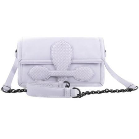 Bottega Veneta Vintage Pre-owned Leather Crossbody Taske Lilla, Dame Vintage Tasker, Størrelse: ONE Size
