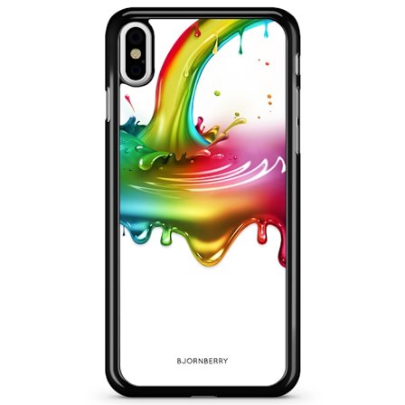 Bjornberry Skal iPhone X / XS - Regnbågs Splash