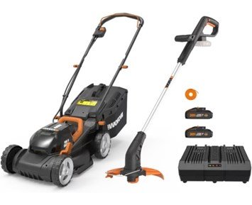 WORX-20V PowerShare Mower and trimmer combo (2x2.0Ah)-Tvillingsett med trådløs gressklipper og gresstrimmer-Tools & Garden-Gressklippere
