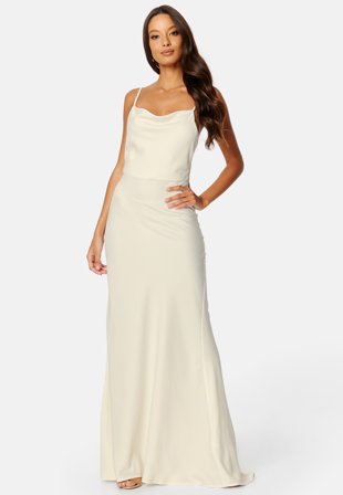 YAS - Dottea Strap Maxi Dress - Gardenia - Kläder - - Bubbleroom