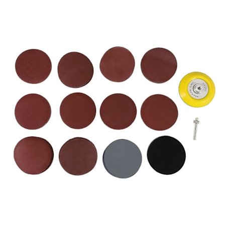 Slibeskiver 3 tommer, Hook And Loop våd tør silikonecarbid sandpapir, med skaft bagside pad, blød bufferpad
