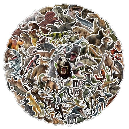 100 stk klistremerker - dyr - Store øyne dyr graffiti klistremerker