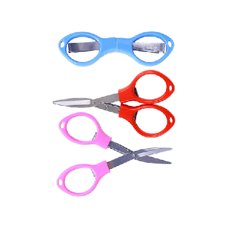 3 stk. folde saks, bærbare mini rejse saks, sikkerhed foldbar lille saks, håndværkssaks, rustfrit stål