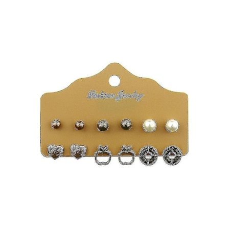 Øreringesæt Perle Hjerte Ønsketræ Rhinestone Turkis Rosette Ørestikker Til Bryllup