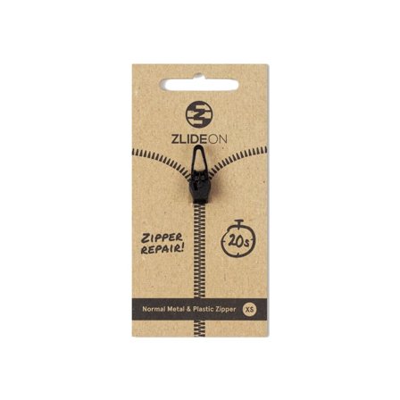 ZlideOn Normal Metal & Plastic Zipper XS other equipment Black XS