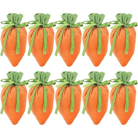 10 st påsk sammet påse godispåse kaninöron, sammetpåse påsk present godis choklad förpackningspåse påskpåsar för födelsedag