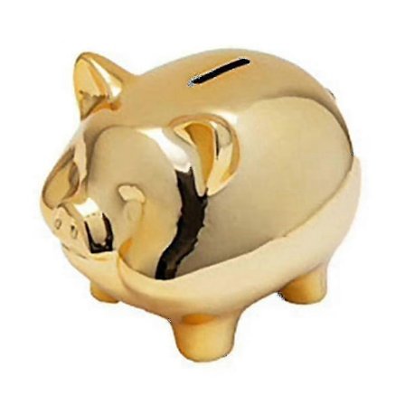 Keramisk Gullgris Sparebøsse Søt Kreativ Hjemmedekorasjon, Gullgris