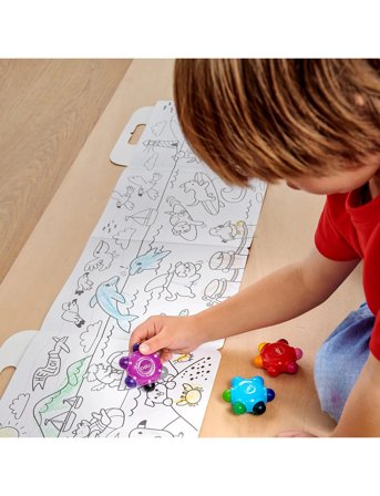 Ooly Crayons 3X6 Colours - Easy Grip Color Burst - Multi/patterned - ONE SIZE