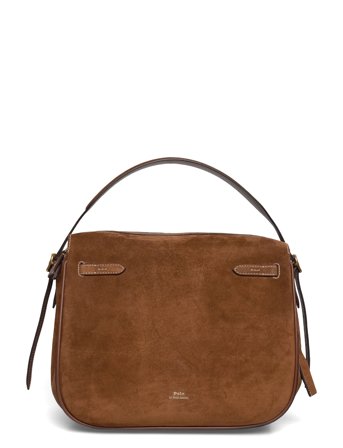 Polo Ralph Lauren Polo Id Suede Satchel - Brown - ONE SIZE