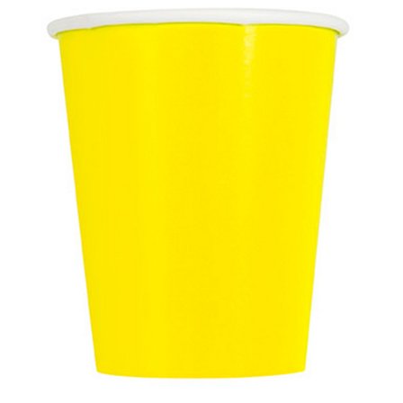 Unique Party 9oz Pappersmuggar (14-pack) One Size Neongul