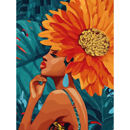 DIY 5D Timanttimaalaussetti Täysversio Nainen, 30x40cm Timantti