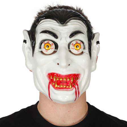Skør Vampyrmaske med Bevægelige Øjne