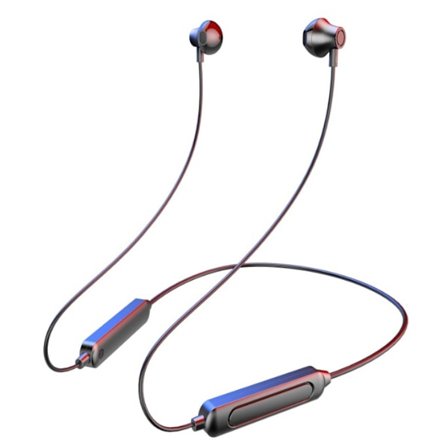 Hängande nacktyp trådlöst sportheadset Bluetooth 5.0 In-Ear Headset Spot (BT-95 Svart)