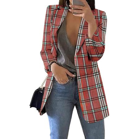 Kvinnor Långärmade Business Jackor Sjal Neck Cardigan Jacka