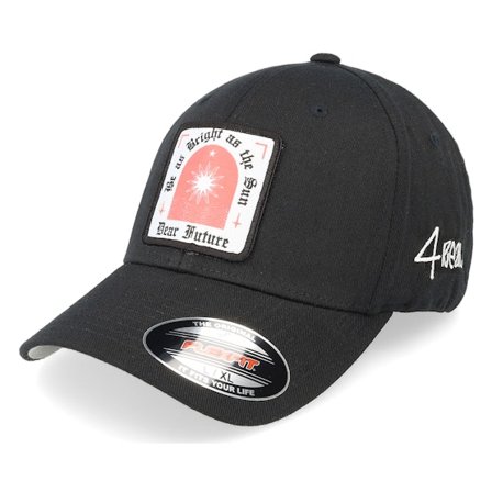 4REAL - Schwarz flexfit Cap - Be As Bright As The Sun Patch Black Flexfit @ Hatstore