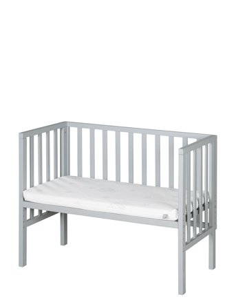 ROBA Bedside Crib 3 In 1 Incl. Barrier + Mattress - Grey - 47X 99.5X 75.5CM