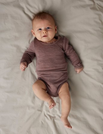 name it Nbfwang Wool Needle Ls Body Solid Noos - Pink - 62