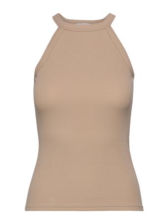 Slfanalipa Sl Top M Top Ærmeløs Top Beige Selected Femme