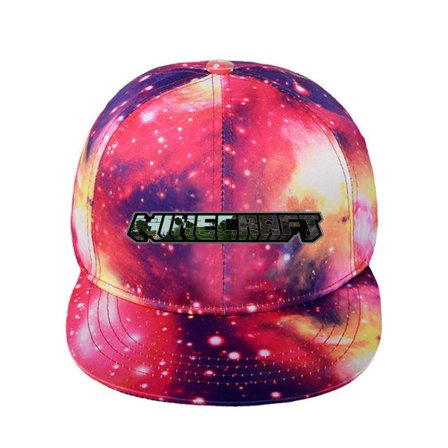 Minecraft Star Hat Enkel Mode Tecknad Män och Kvinnor Starry Sky Röd ~ 7