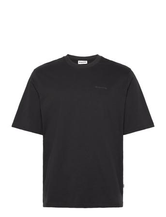 Mid Sleeve T-Shirt Gots Tops T-Kortærmet Skjorte Black Resteröds
