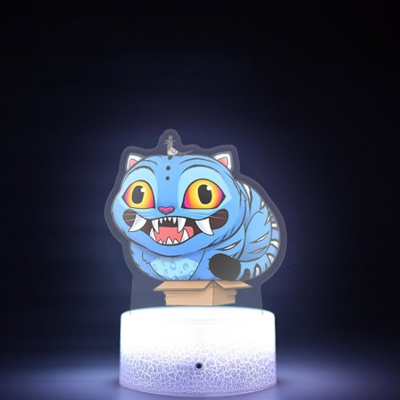 Bestselgende K-POP Demon Hunter Nattlys | Sprekket berørings 16-fargers lampefot, perfekt for soveromsdekor//Derpy Series A