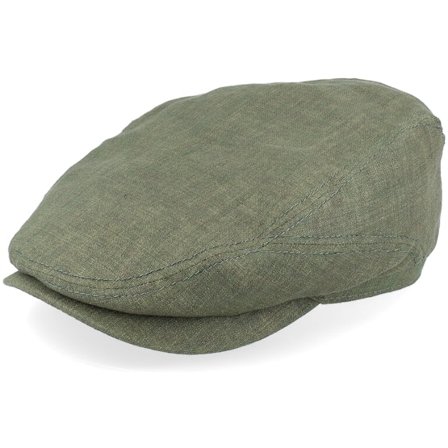 Stetson - Grün flatcap Cap - Driver Cap Linen Olive Flat Cap @ Hatstore