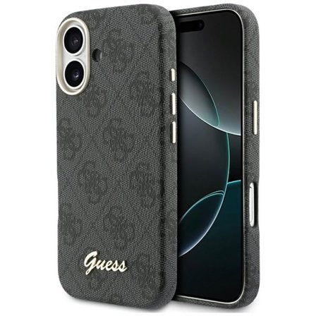 Guess 4G Script MagSafe-kotelo iPhone 17:lle - musta