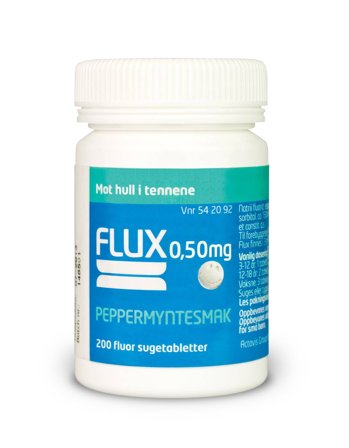 Flux 0,5mg sugetabletter peppermynte 200 stk