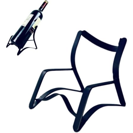 Vinställ, konstnärligt stativ för vin, plats för vin, stativ för en flaska vin