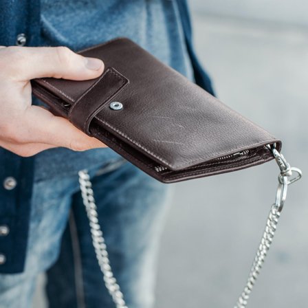 Lakan Brun RFID-skyddad Läderplånbok för män