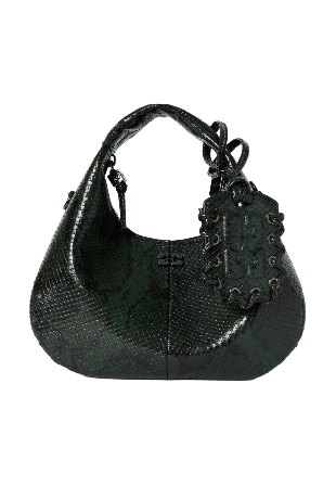 GANNI Hobo Mini Snake Handväskor Dam Grön ONESIZE