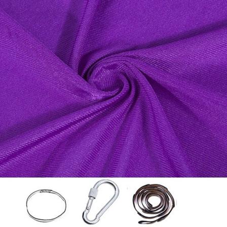 Udendørs Camping Hængekøje Elastisk Indendørs og Udendørs Sensorisk Gynge Yoga Hængende-Xin 1 m full set dark purple
