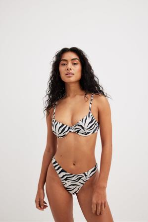 NA-KD Swimwear Culotte de bikini à taille haute en tissu recyclé - Spring Offer - Multicolore - X-Small