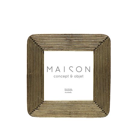 Valokuvakehys 16x16 cm, kultainen polyresiinilasi