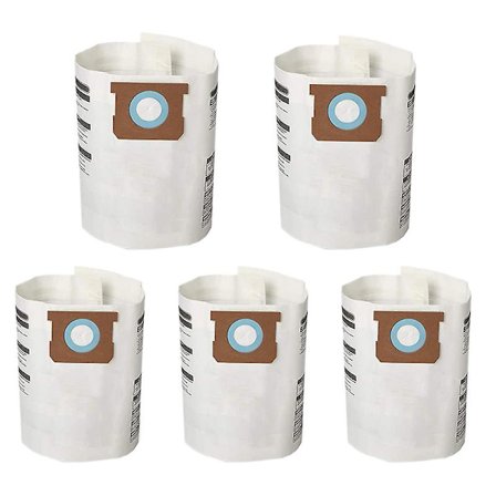 5-pack ersättningsdammsugarpåsar för våt/torrdammsugare Shop-vac 5-8 gallon dammsugare 9066100 90661 906-6 (FMY)