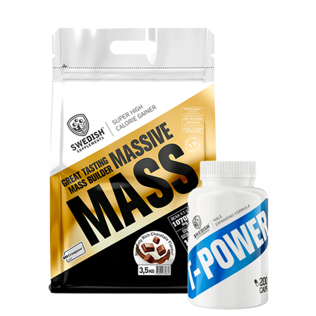 Massive Mass Gainer 3,5 kg + T-Power Testo 200 Kapslar