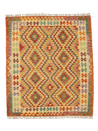 Hand Woven Kilim Afghan Old Style Rug 166X196
