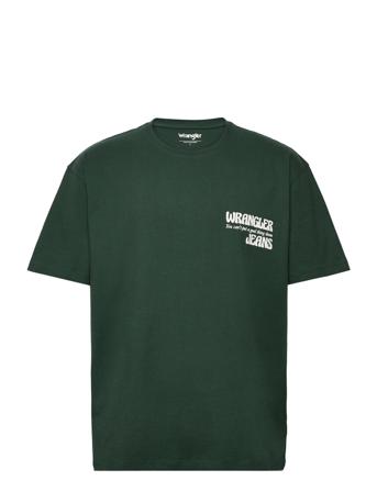 Slogan Tee T-shirt Grøn Wrangler