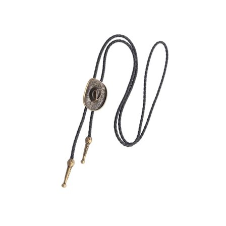 Vesterlandsk Cowboyhatt Bolo Tie Vintage Amerikansk Justerbar PU Bronse 4 x 3.5cm