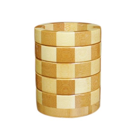 Pyöreä bambuinen syömäpuikkojen säilytysteline