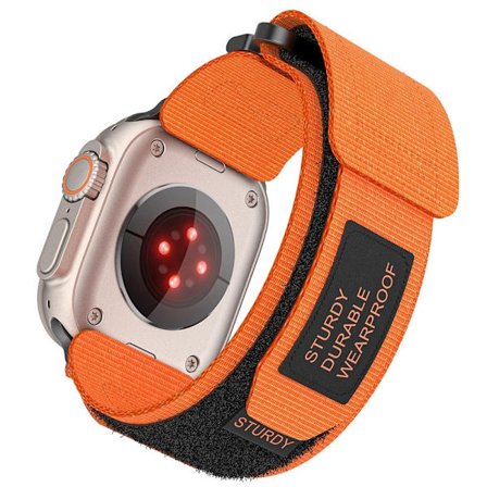 Apple Watch Series 8 (45mm) / Watch Ultra AW nylon sportarmband - Orange