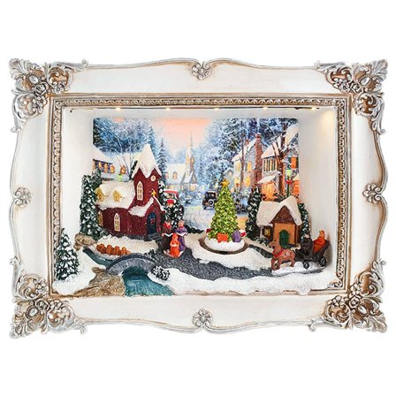 3D Maleri Kirke Landsby Julepynt