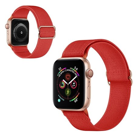 Apple Watch Series 6 / 5 40 mm urrem i vævet stil - Vandmelons Rød