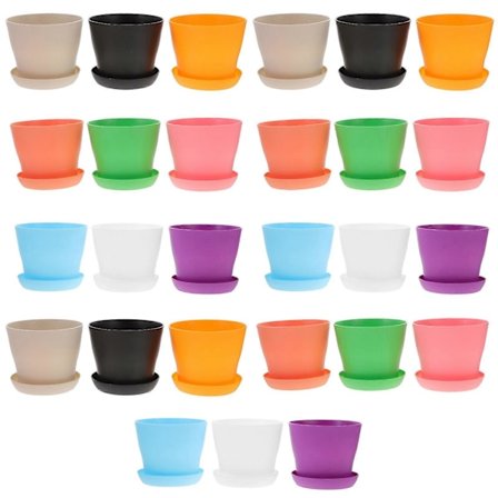 27 stk. Bonsai-potter i plastik, skrivebordsplantepotter, altanblomsterpotter til vindueskarme og have