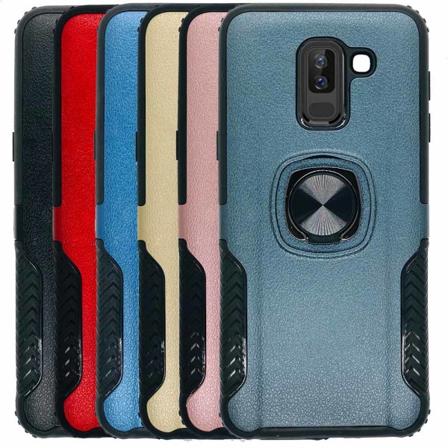 Samsung A6 Plus - Praktiskt Skal med Kickstand (LEMAN) Petrol