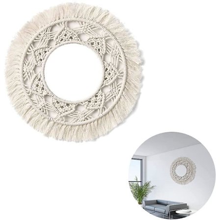 Veggdekorasjon Rundt Håndvevd Veggteppe For Stue (type A)