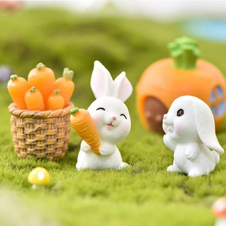 7-osainen setti Pääsiäispupu koriste hartsi Pääsiäispupu muna koriste lahja lapsille asiakkaille työntekijöille