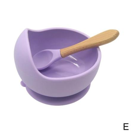 Baby Silikon Sugskål Med Set Träningsskål