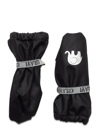 Padded Pu-Mittens Accessories Gloves & Mittens Rain Gloves Sort CeLaVi