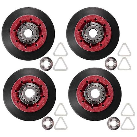 4 STK 8536974 Tørketrommel Passer for , - Erstatter 8536974, 8536973, W10314171, WPW10314173, PS11752609-Yvan[CO]